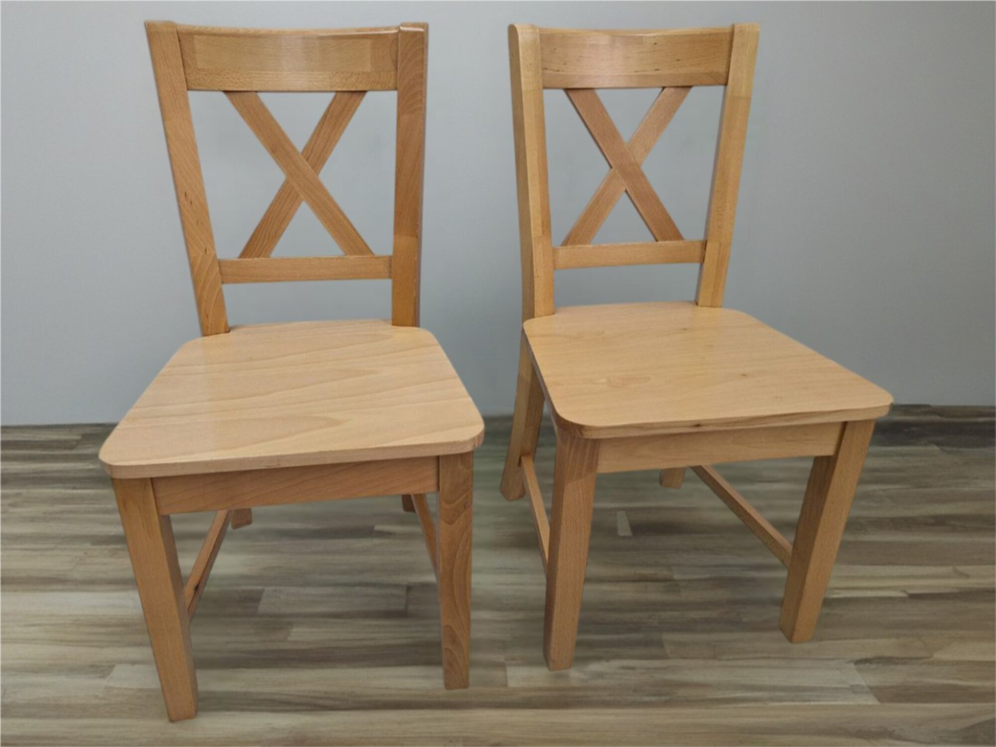 Stühle 2x mit Rückenlehne aus Massivholz für Esszimmer Sofort