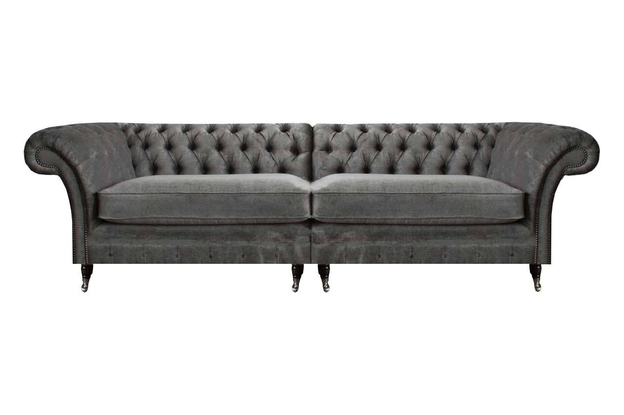 Chesterfield Textil Zweisitzer Sofa Couch Modern Design Möbel Textil Sofort