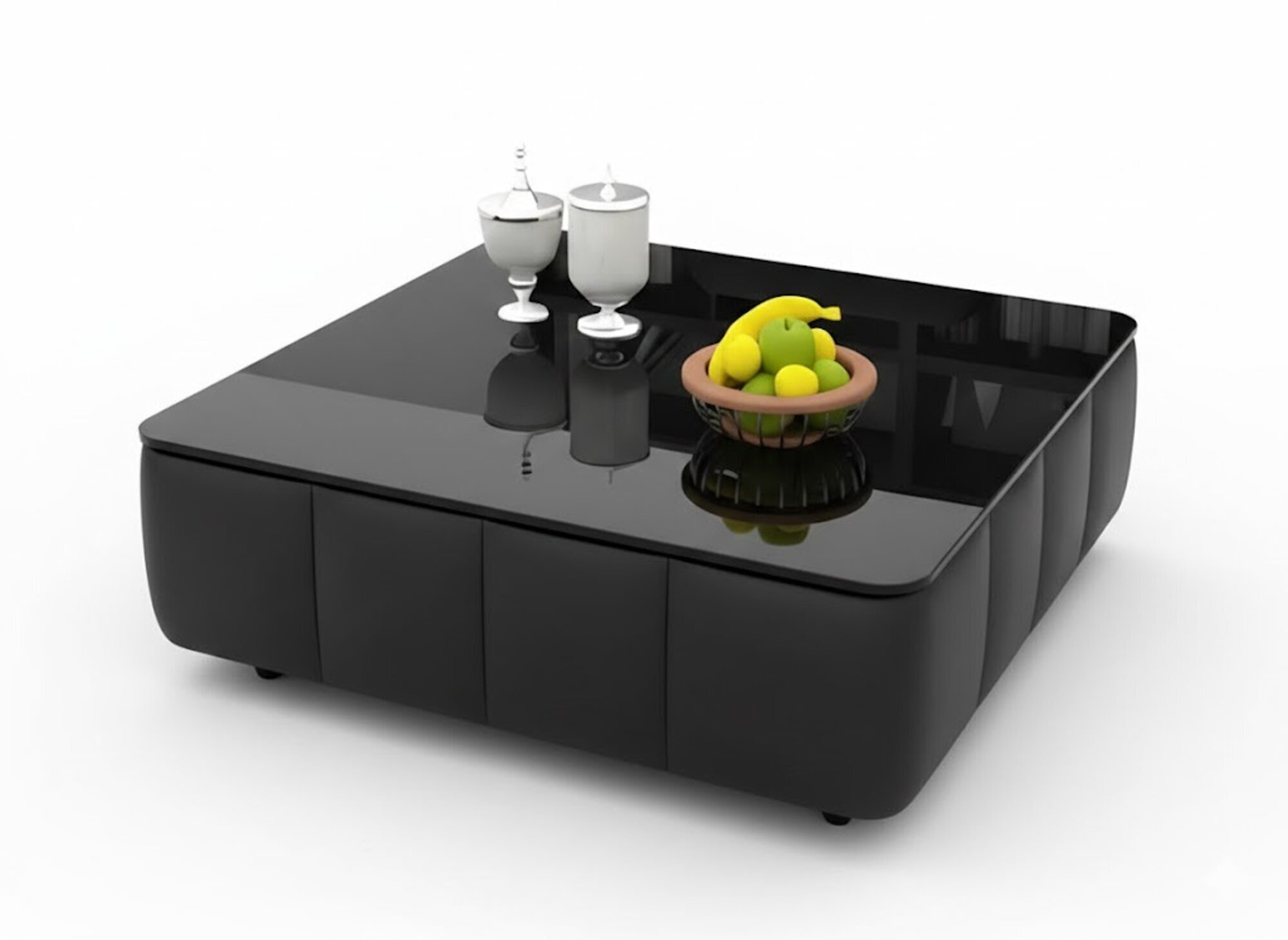 Design Glastisch Leder Couch Tisch Tische Glas Sofa Wohnzimmertisch Sofort