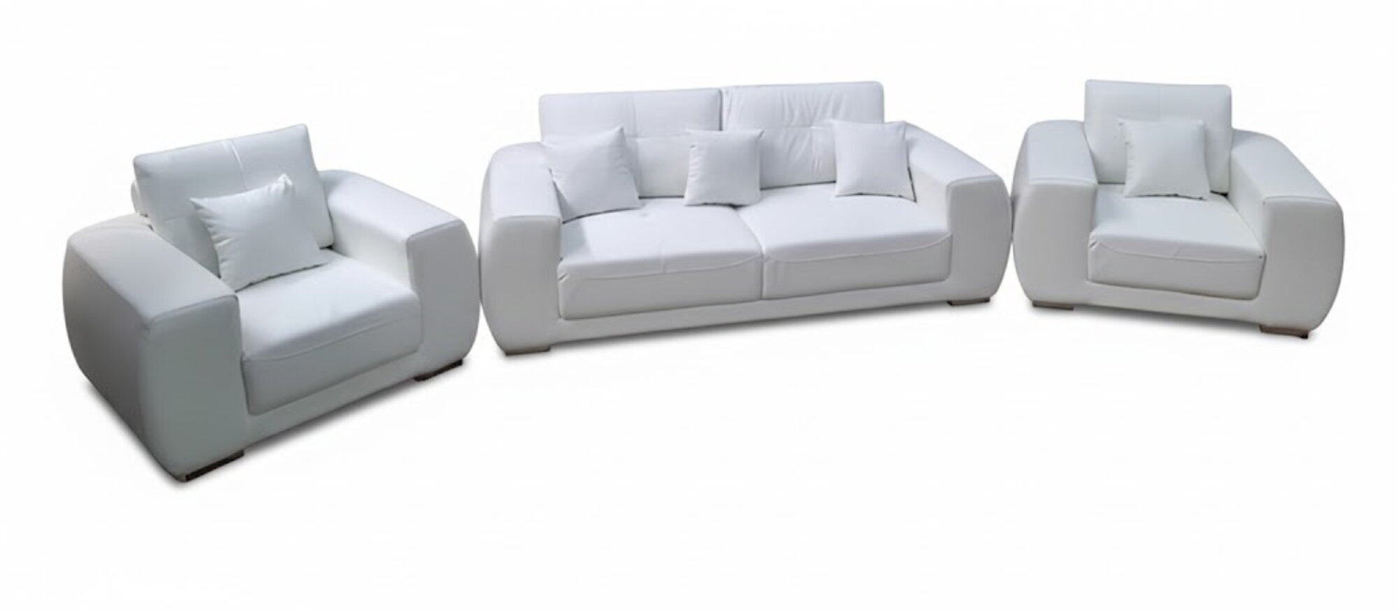 Sofagarnitur Ledersofa Couch Garnituren Design Modern Sofa 3+1+1 Sitzer Sofort