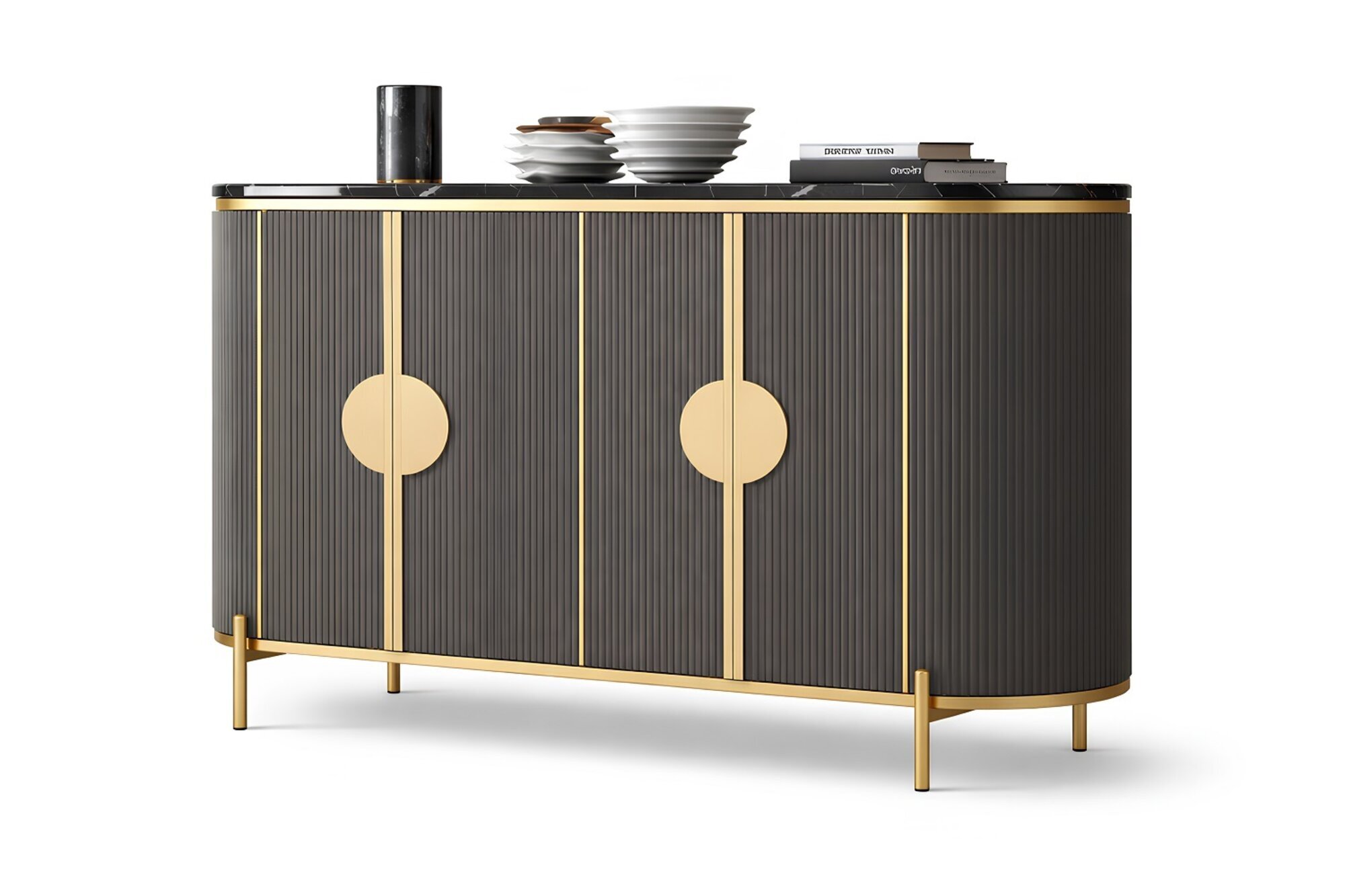 Luxus Sideboard Kommode Wohnzimmer Designer Grau Möbel Modern Sofort