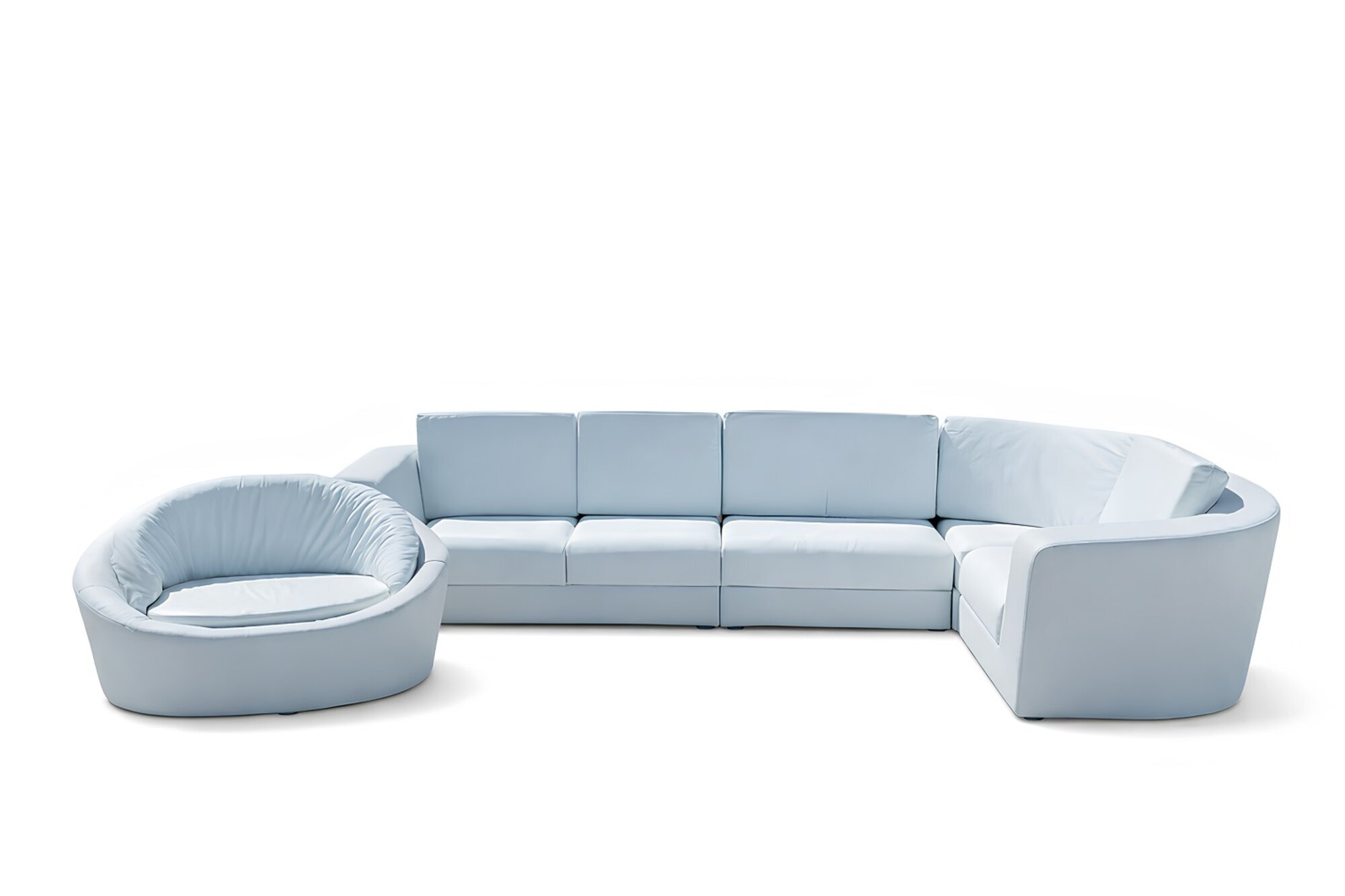 L Form Ecksofa + Sessel Couchgarnituren Weiß Polster Sitz Couchen 2 tlg. Sofort