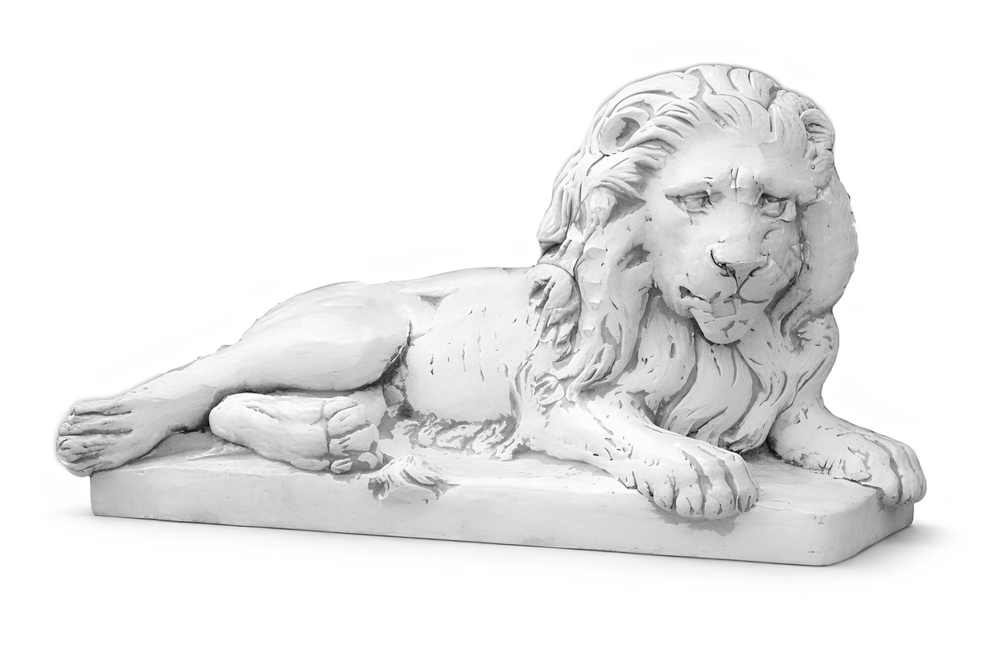 Löwe Liegend Statue Figur Garten Dekoration Skulptur Antik Stil 633 Sofort