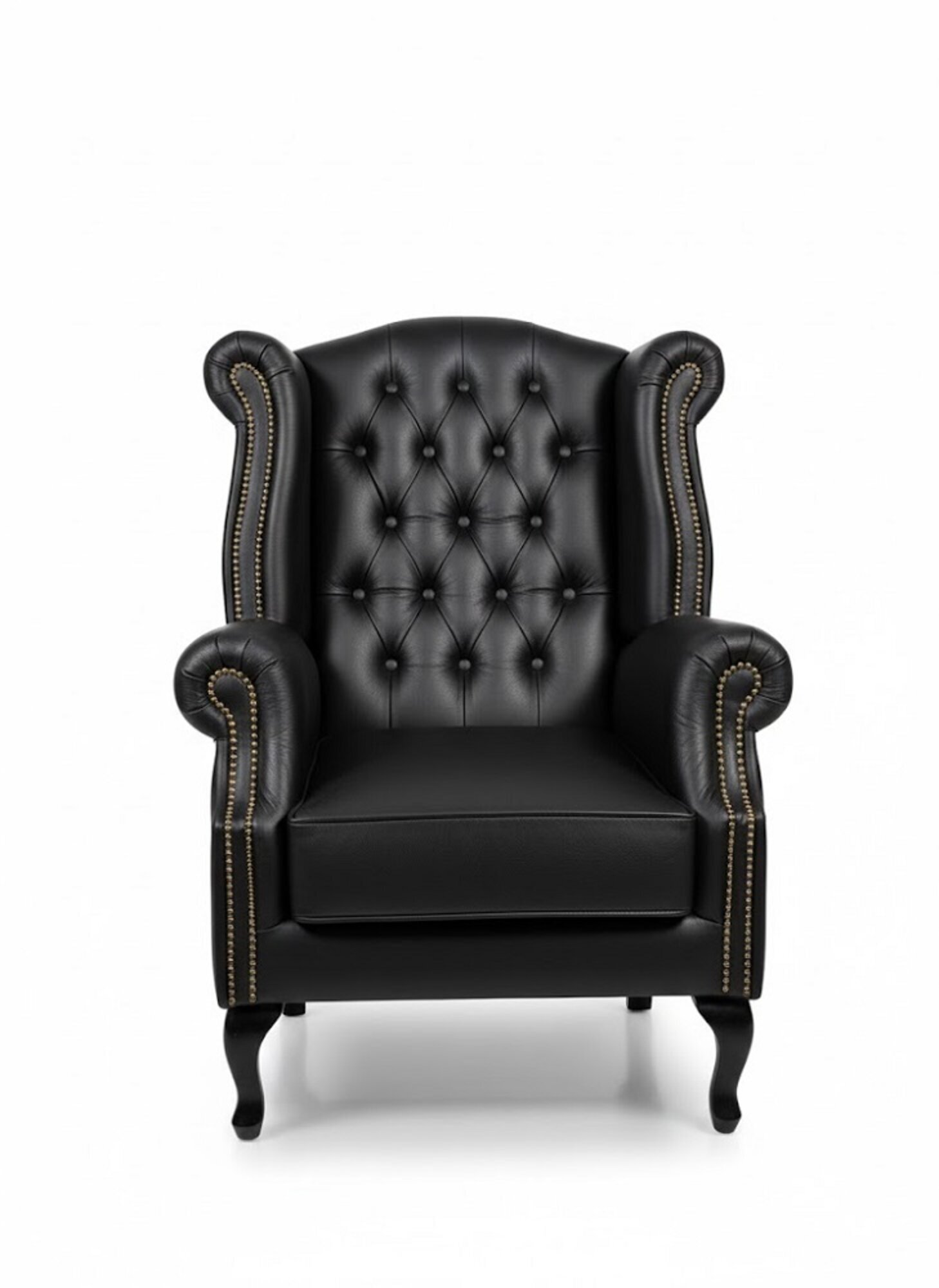 Echtes Leder Sessel Sofa Couch Chesterfield Ohrensessel 100% Leder Sofort