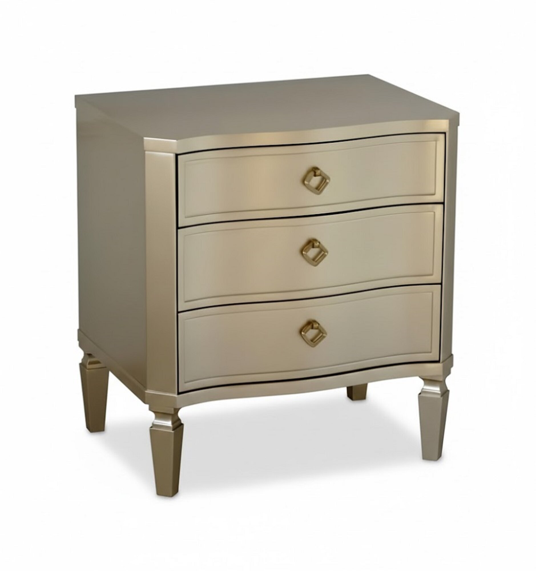 2x Beistell Schlaf Zimmer Metall Glanz Tische Konsolen Design Nacht Tisch Sofort