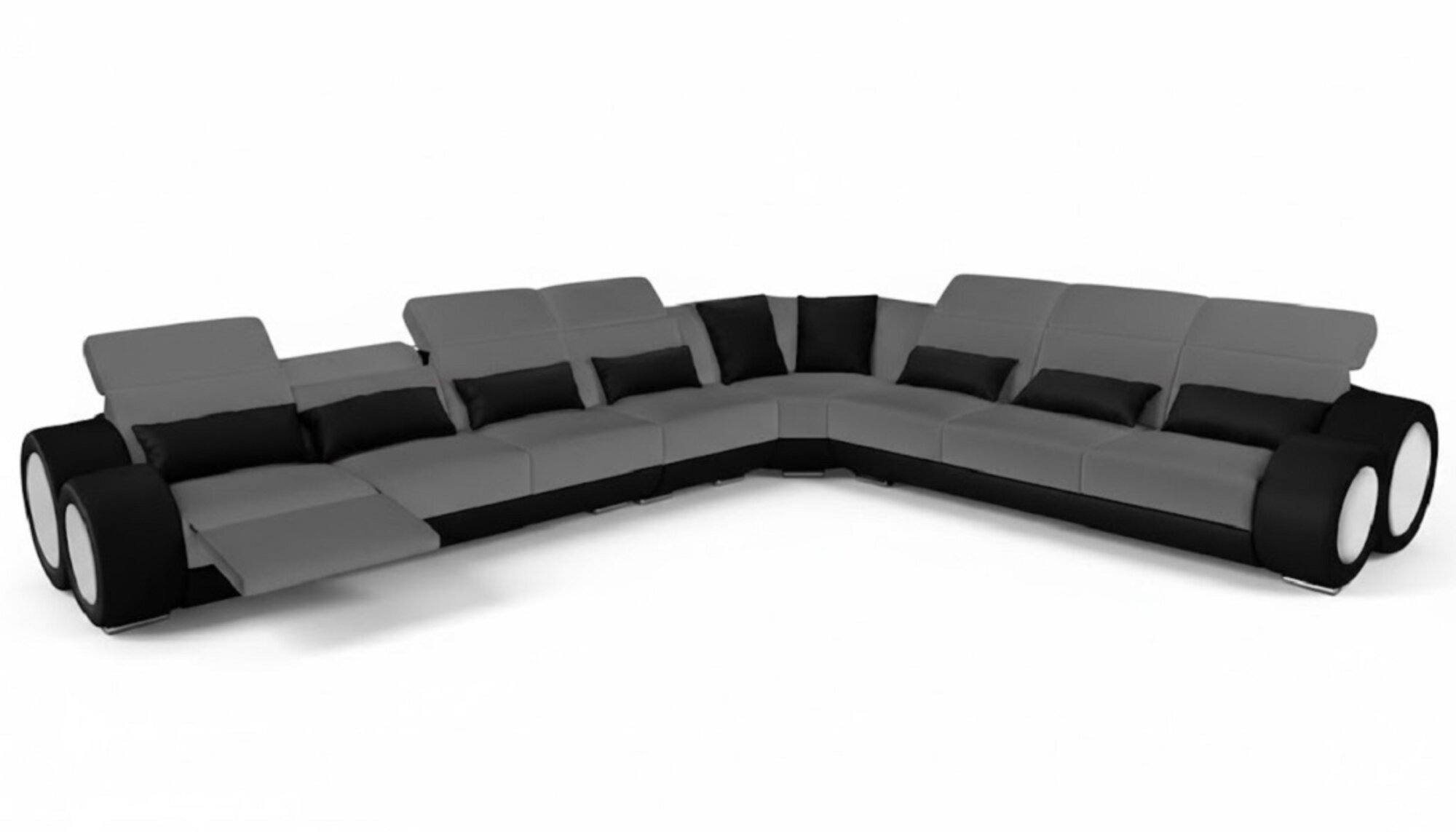 Design Eck Couch Polster Sofa Leder Sitz Garnitur G8035D Moderne Sofas Sofort