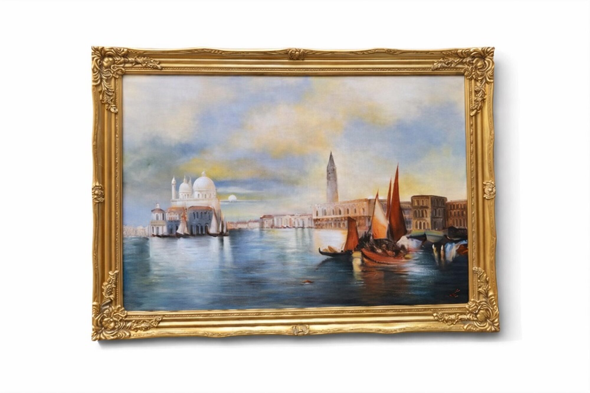 Schlichte Ölgemälde mit klaren, modernen Linien Sofort