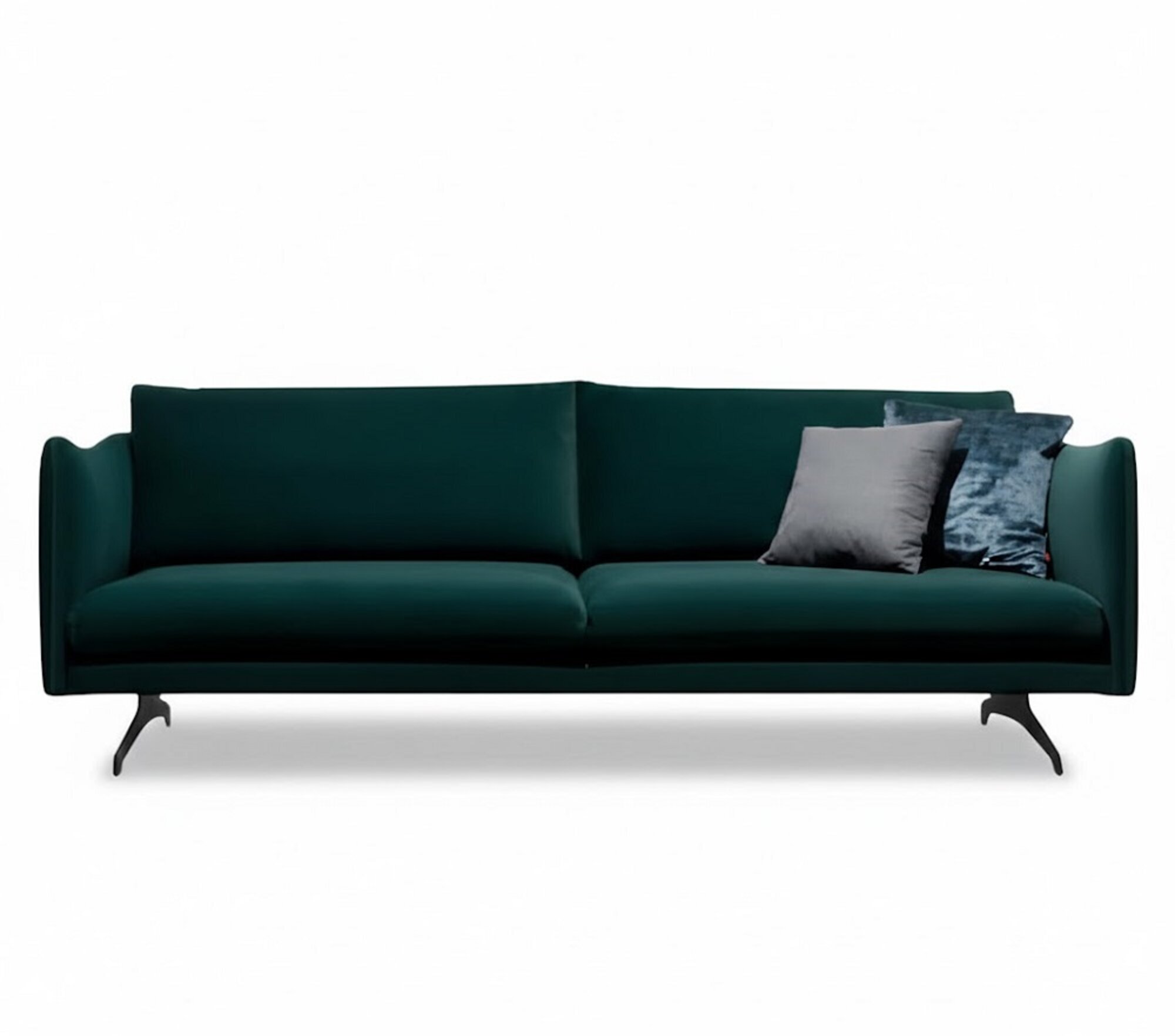 Design Wohnzimmer Luxus Sofa 3 Sitzer Sofa Grün Textil Sofort
