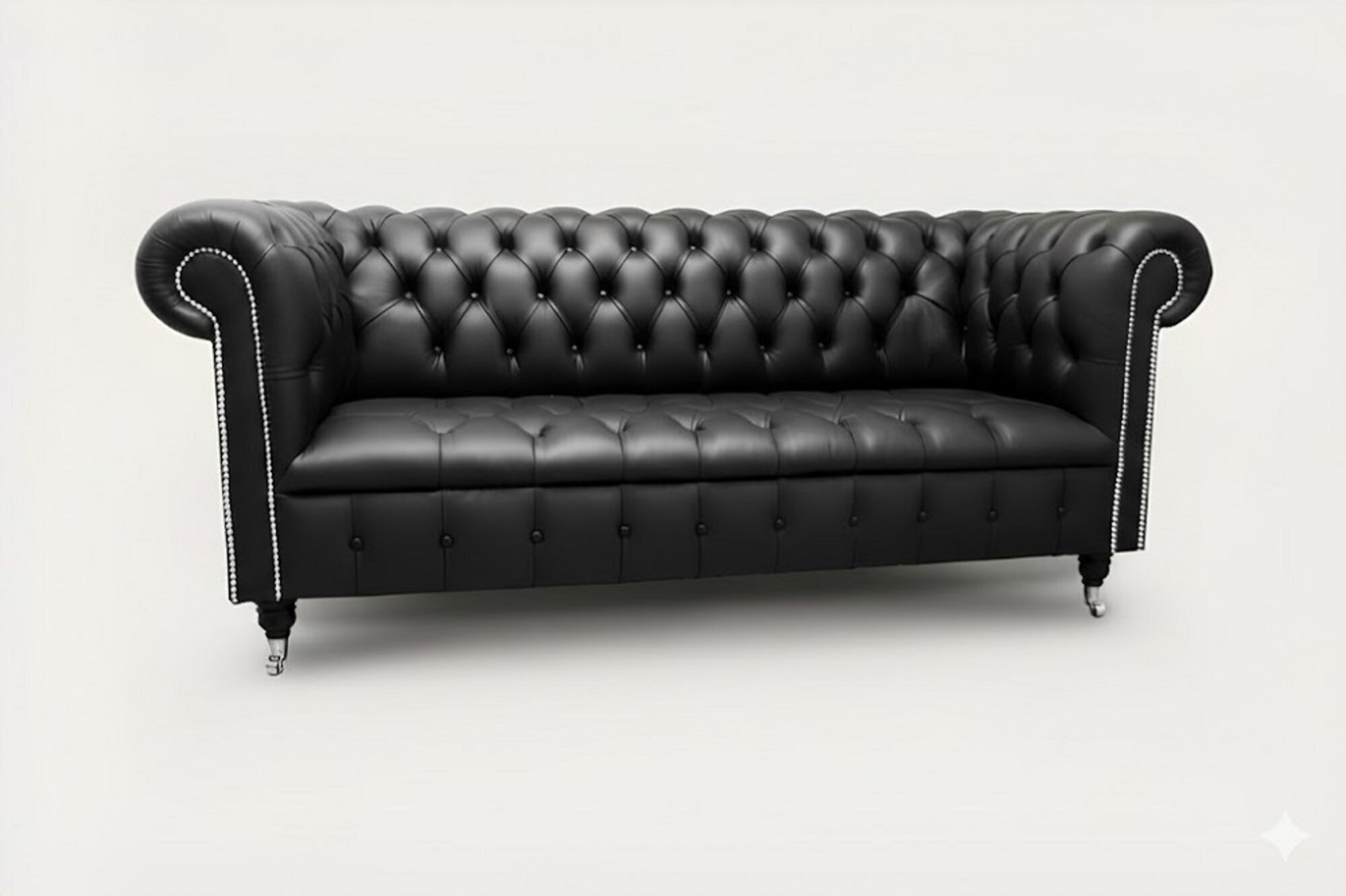 Chesterfield 3 Sitzer Design Couch Sofa Polster Sitz Sofas 100% Leder Sofort