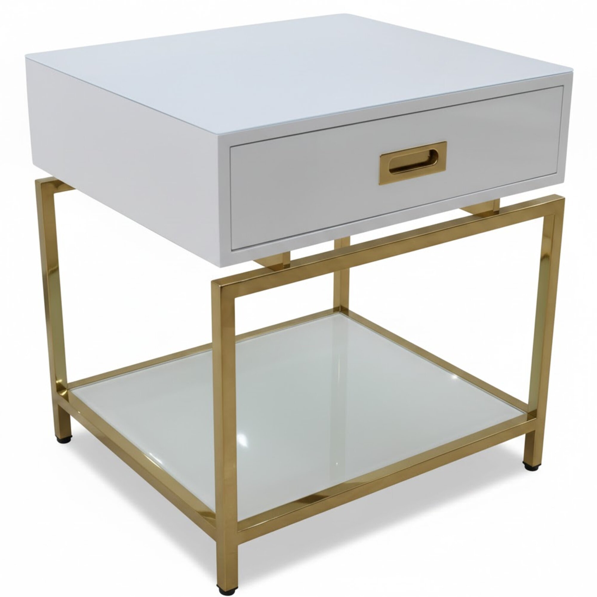 Beistelltisch Couchtisch Kaffetisch Quadrat Wohnzimmertisch Weiß Sofort