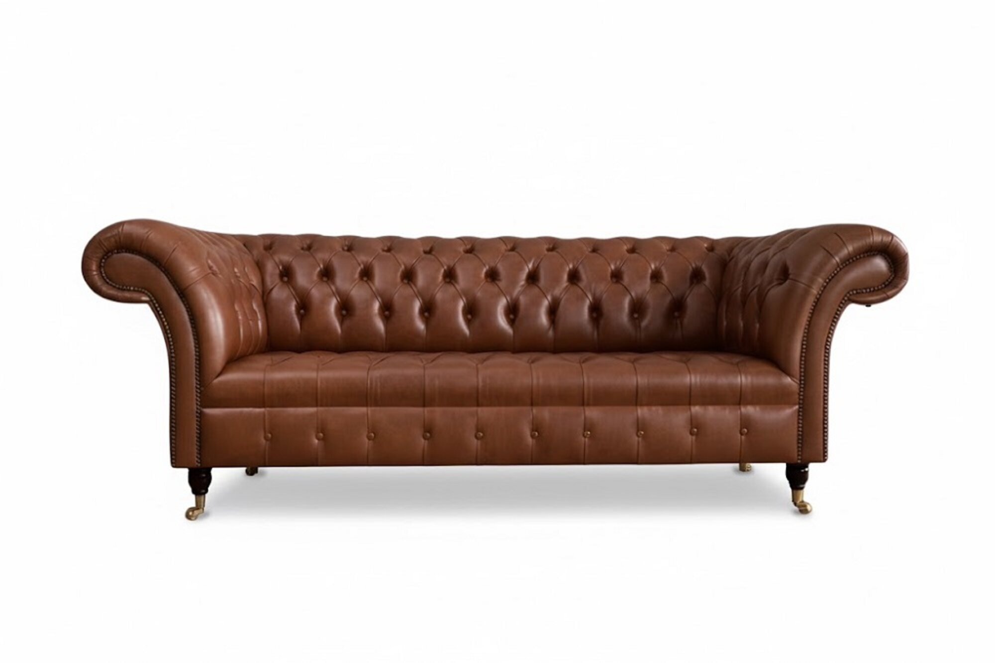 Chesterfield Polster Sofas Design Luxus Couch Sofa 3 Sitzer 100% Leder Sofort