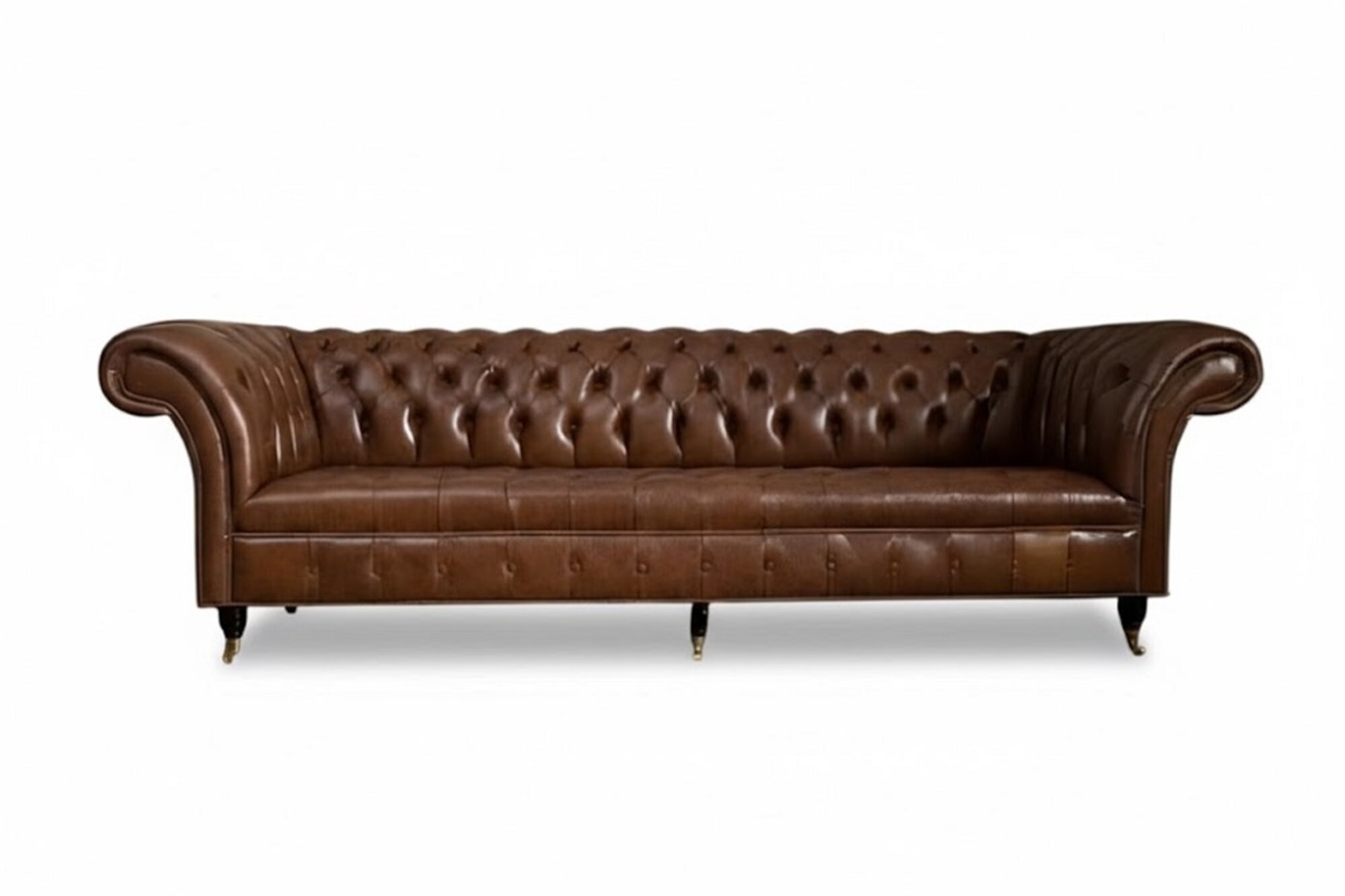 Chesterfield Polster Sofas Design Luxus Couch Sofa 4 Sitzer 100% Leder Sofort