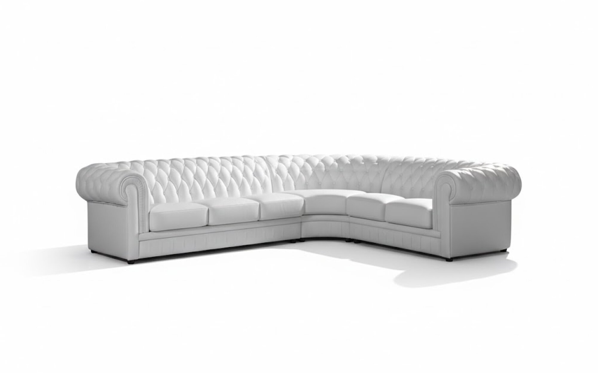 Ledersofa Ecksofa Couch Chesterfield Polster Eckgarnitur Sofa 100% Leder Sofort