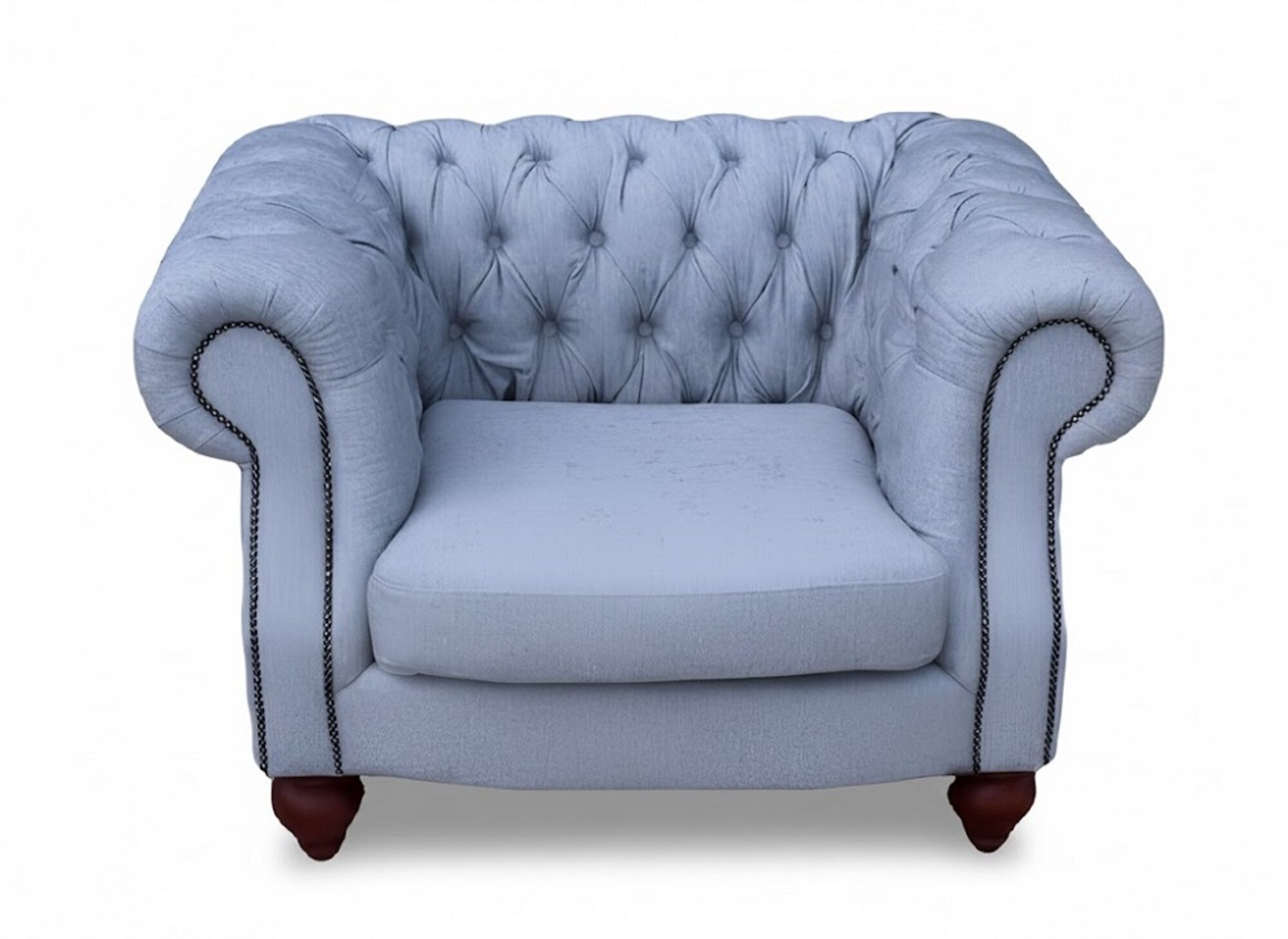 Chesterfield 1 Sitzer Stoff Wohnzimmercouch Sofa Couch Wohnzimmersofa Neu Sofort