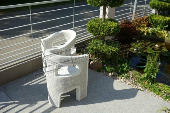 Antik Stil Stein Sessel Bank Stuhl Garten Terrase Edler Design Thron Neu