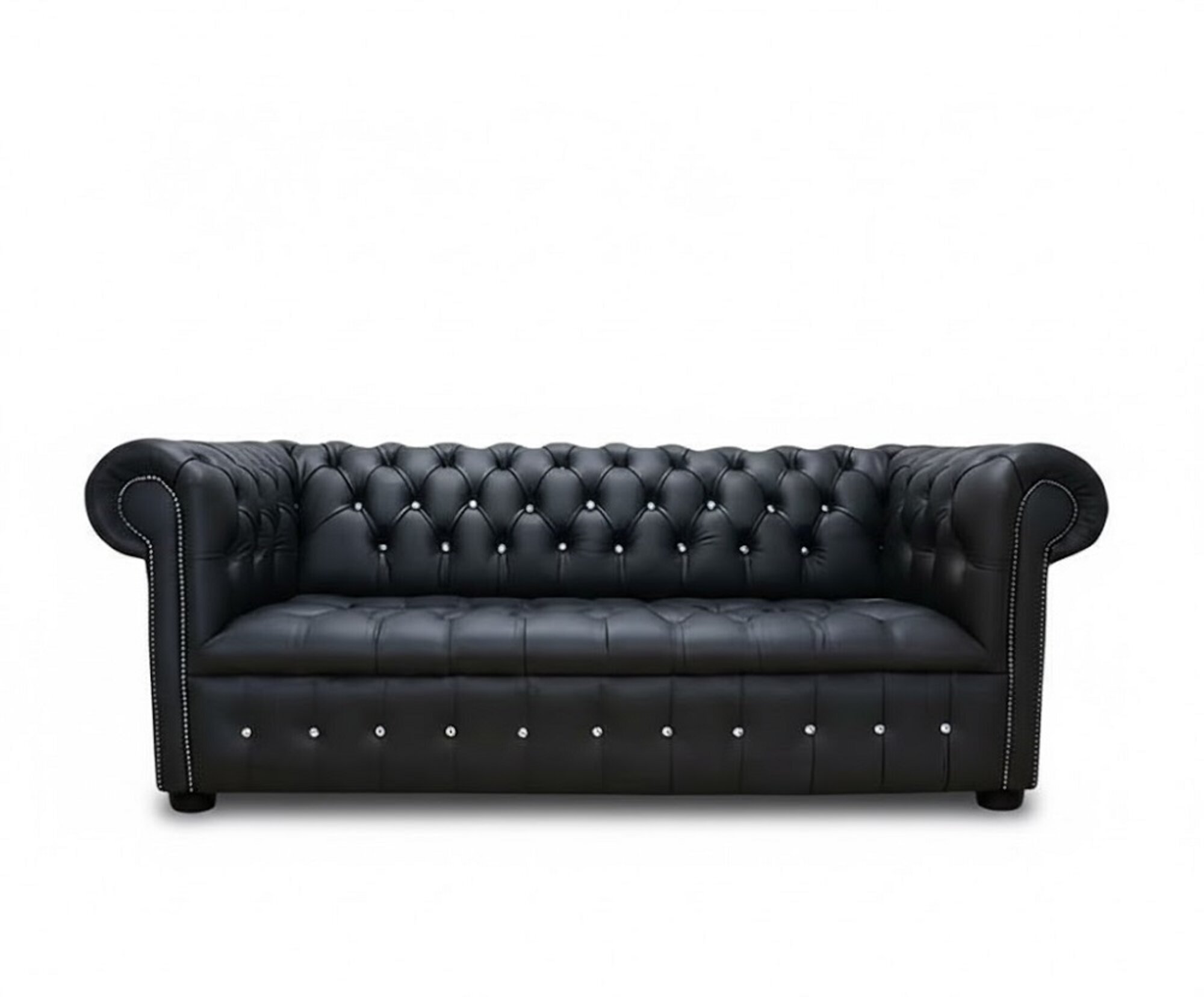 Chesterfield Sofa Couch Polster Garnitur 3 Sitzer Klassisch 100% Leder Sofort
