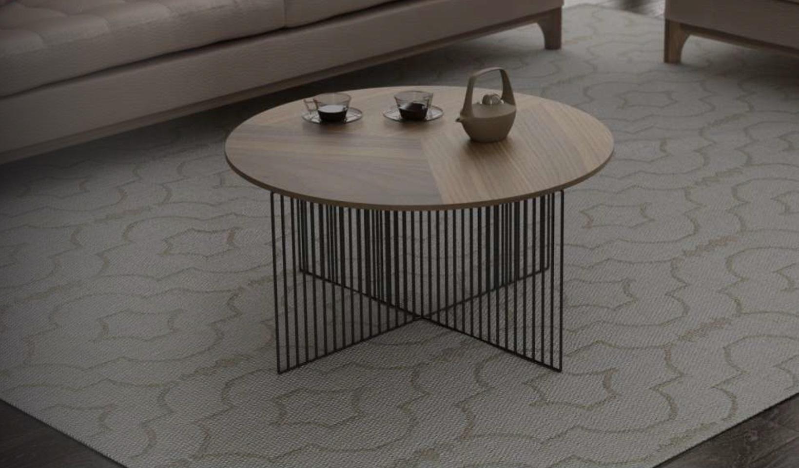 Moderner Wohnzimmer Couchtisch Braun Echtholz Möbel Luxus Ablagetischen Sofort