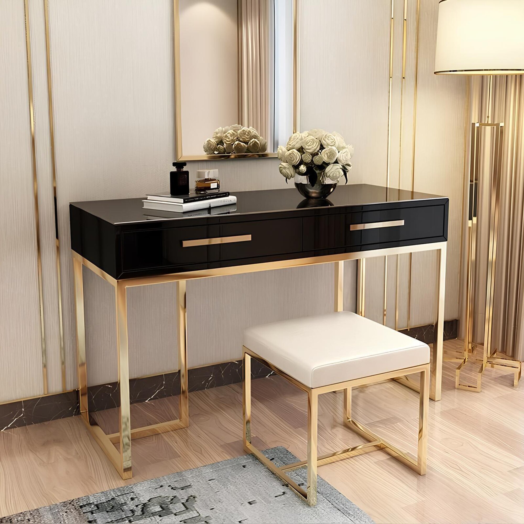 Designer Schmink Tische Konsolen Tisch Holz Kommode Side Board Schrank Sofort