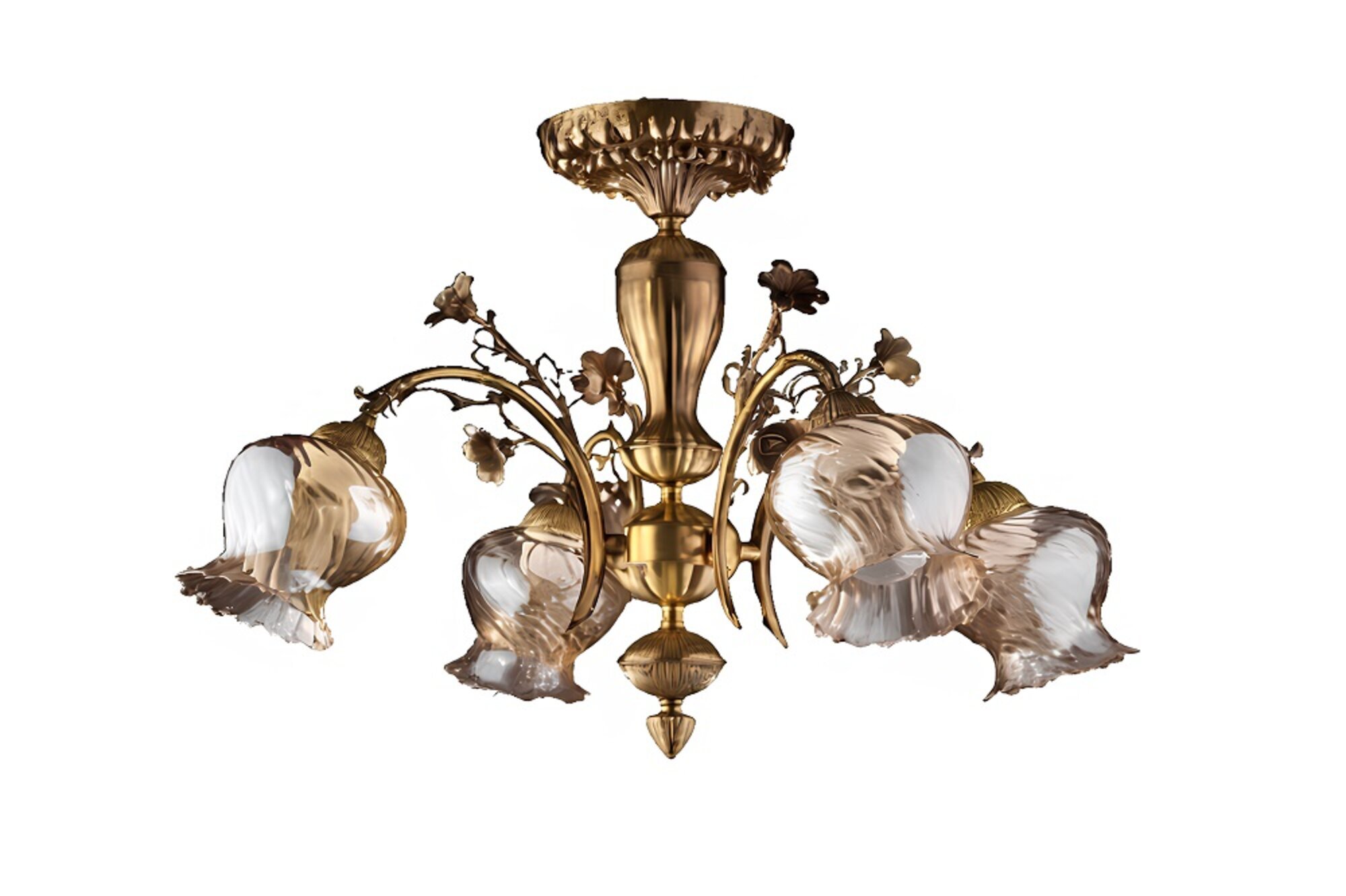 Deckenleuchter Blumen Lüster Kronleuchter Deckenlampe Lampe Glas Sofort