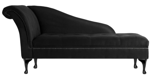 Chaiselongue Elegante Liege Chesterfield Liegen mit Knöpfen Samt Chaiselounge