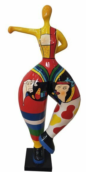 Handarbeit Abstrakte Figur Statue Design Bunte Statuen Skulptur 132cm