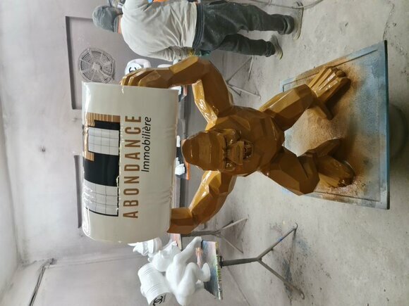 Statue Moderne Designer Figur Figuren Statuen Dekoration Deko Gorilla Garten Neu