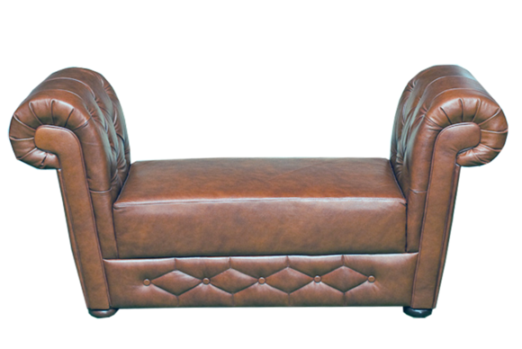 Chesterfield Hocker Leder Polster Fußhocker Chaise Ottomane Pouf