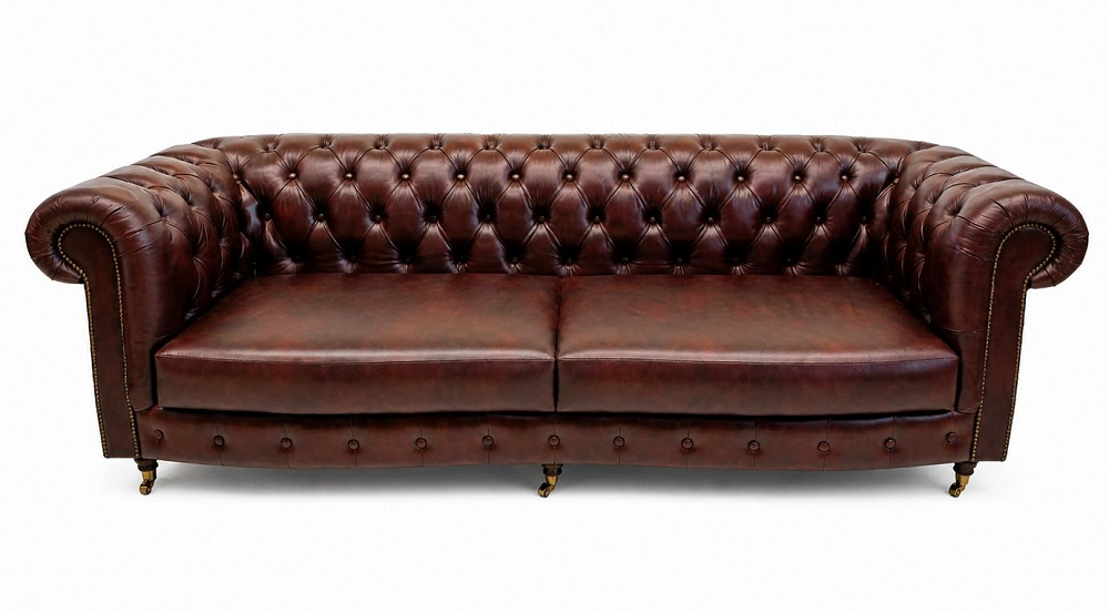 XXL Big Sofa Couch Chesterfield 245cm Polster Sofas 4 Sitzer Leder Sofort