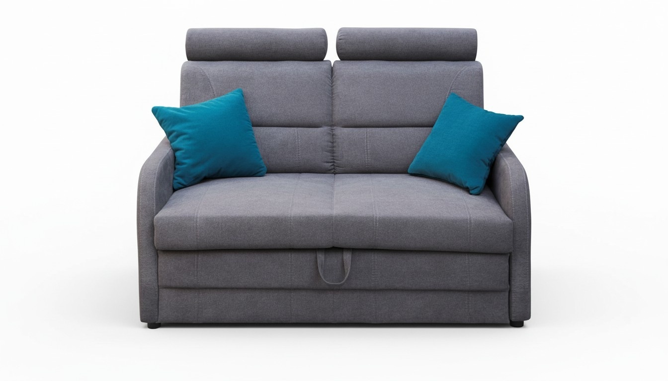 3 Sitz Sofa Couch Sofas Textil Polster Stoff Garnitur Bettfunktion Schlafsofa