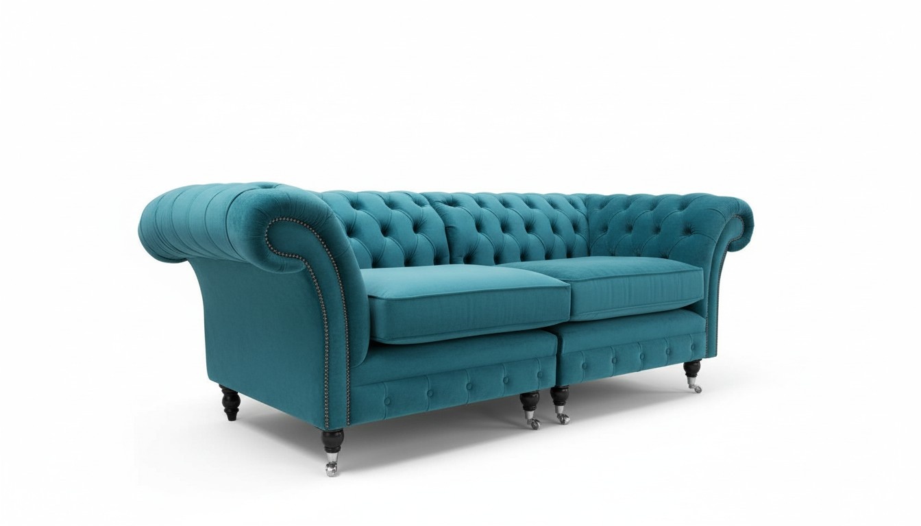 3 Sitzer 210cm Luxus Bank Sofa Couch Turkis Wohnzimmer Kanzlei