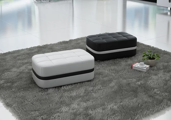 Design Polster Hocker Fußhocker Ottomane Sitz Gepolstert Pufa FT01