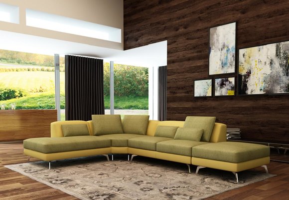 Ledersofa Couch Wohnlandschaft Ecksofa Eck Garnitur Design Modern Sofa 5111