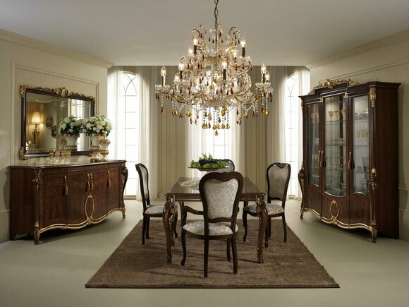 arredoclassic™ Esstisch + 8 Stühle Esszimmer Tisch Rokoko Barock Jugendstil