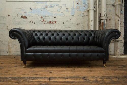 Ledersofa Sofa Garnitur 3 Sitzer Sofas Couchen Chesterfield 100% Leder Sofort