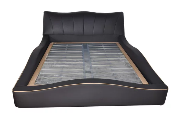 Luxus Design Leder Polster Hotel Bett mit USB Rahmen Gestell Betten