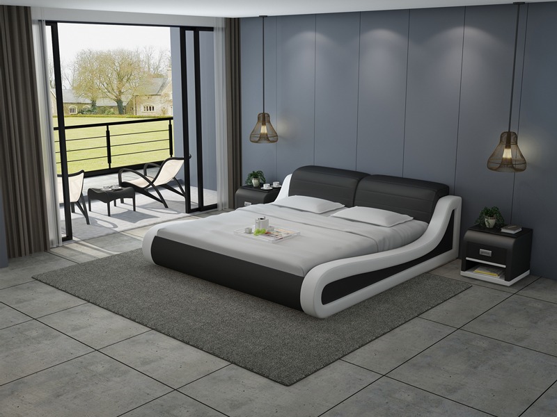 Leder Bett mit USB Polster Betten Luxus Doppel 140/160/180 LB8831