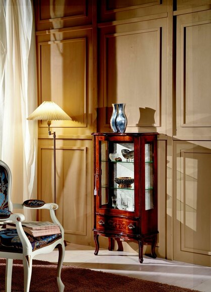 Designer Luxus Holz Vitrine Schrank Design Anrichte Italienische Möbel Sideboard Neu