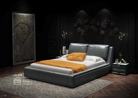 Designer Bett Luxus Doppel Leder Hotel Betten Doppel Schlaf Zimmer