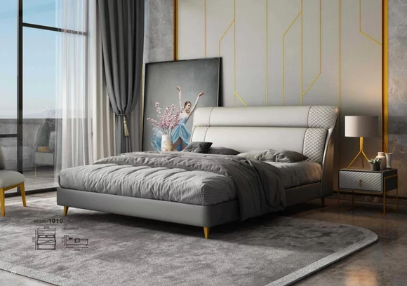 Design Leder Bett Luxus Polster Betten Doppel Modernes Ehe 180x200