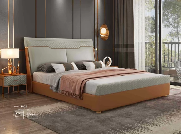 Luxus Schlafzimmer Bett Polster Design Luxus Doppel Betten Leder Hotel