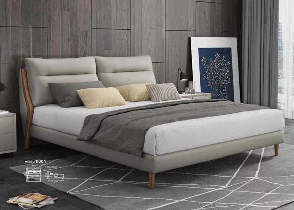 Klassische Luxus Betten Polster Leder Hochwertiges Schlafzimmer Bett