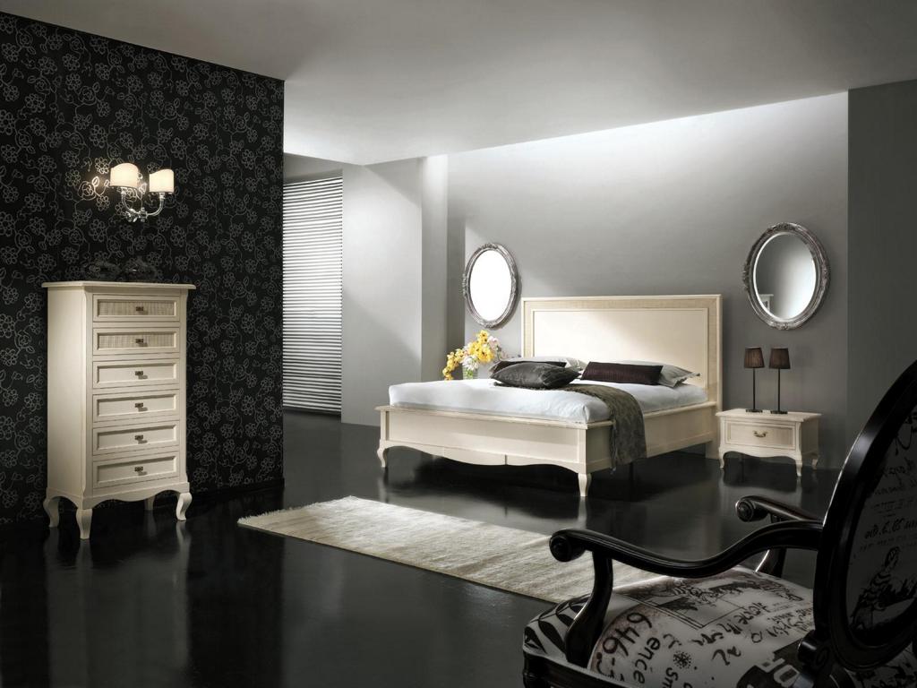 Italienisches Schlafzimmer Möbel Bett Nachttisch Massive Holz Betten Set 4tlg.