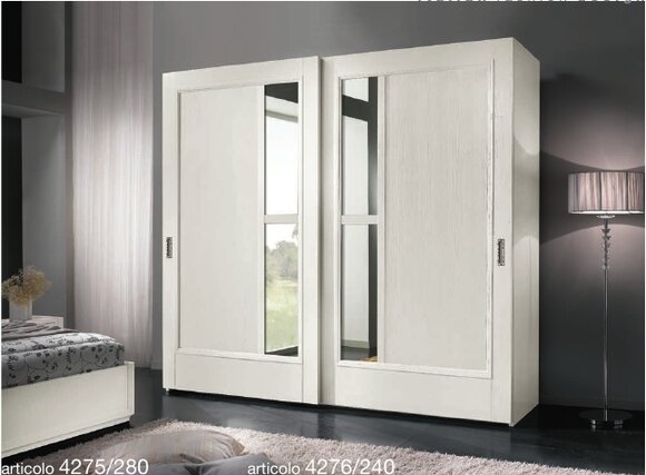 Kleiderschrank Schiebetüren Schlafzimmer Schrank Wand Schränke Holz Spiegel neu