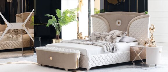 Bett Doppelbetten Modernes Bettgestell Betten Schlafzimmer Nachttisch Neu
