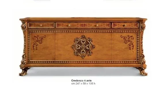 Luxus Kommode xxl Sideboard Kommoden Holz Anrichte Möbel Schrank Braun