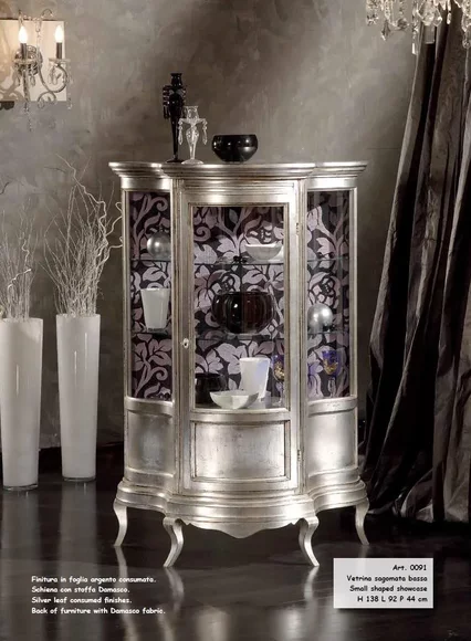 Vitrinen Glas Schrank Vitrine Wohnzimmer Anrichte Luxus Möbel Regal