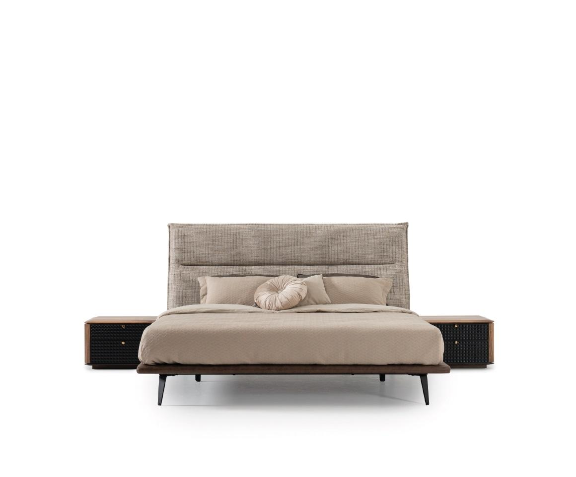 Luxus Loft Schlafzimmer Bett Design Betten Polster Stil Möbel grau