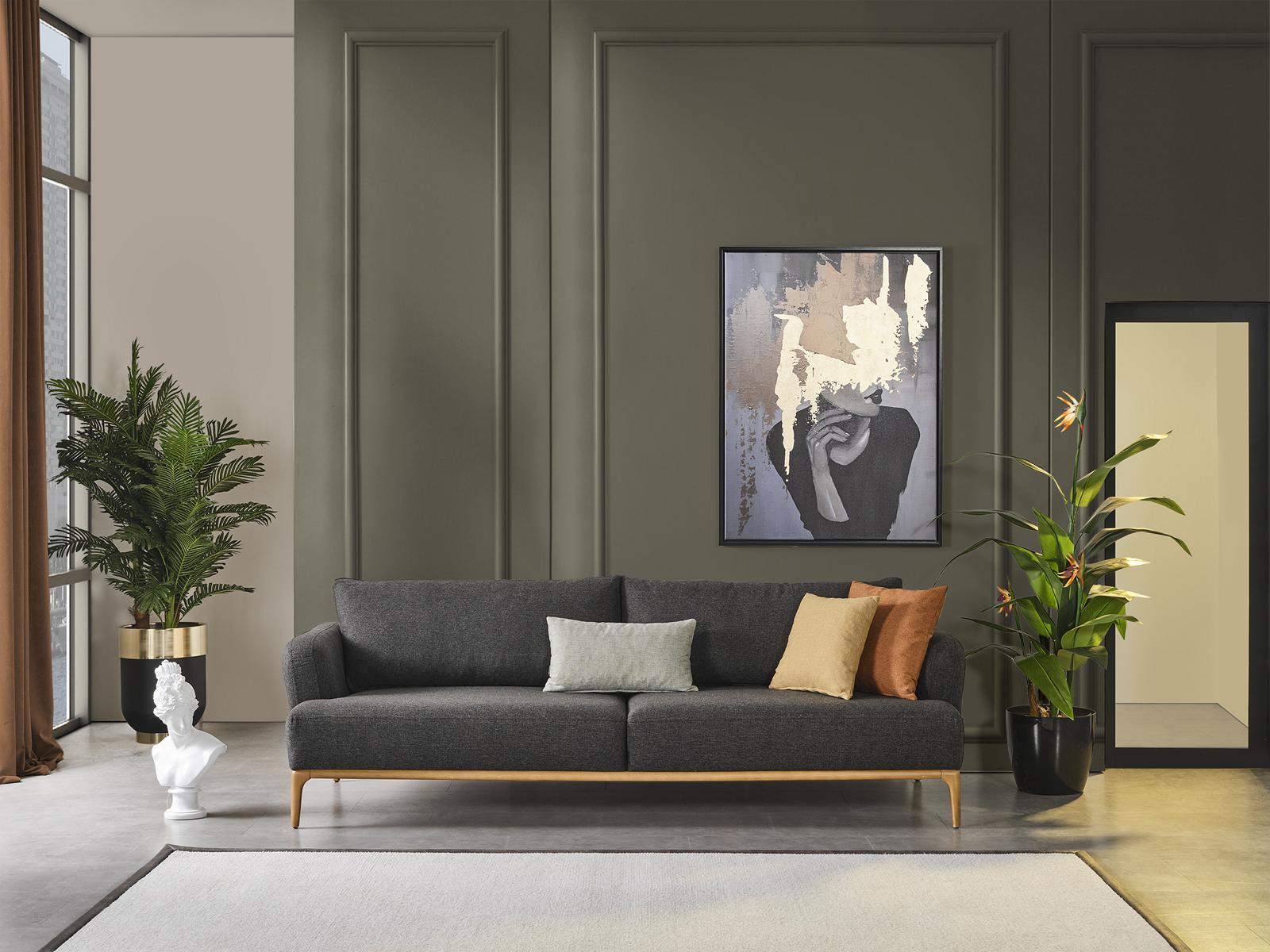 Couch Luxus Polsterung 274cm Sofa 4 Sitzer Design