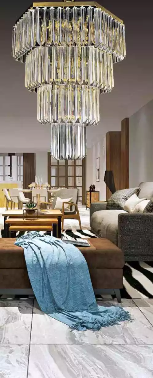 Kronleuchter Stil Moderne Deckenleuchte Design Luxus neu Gold