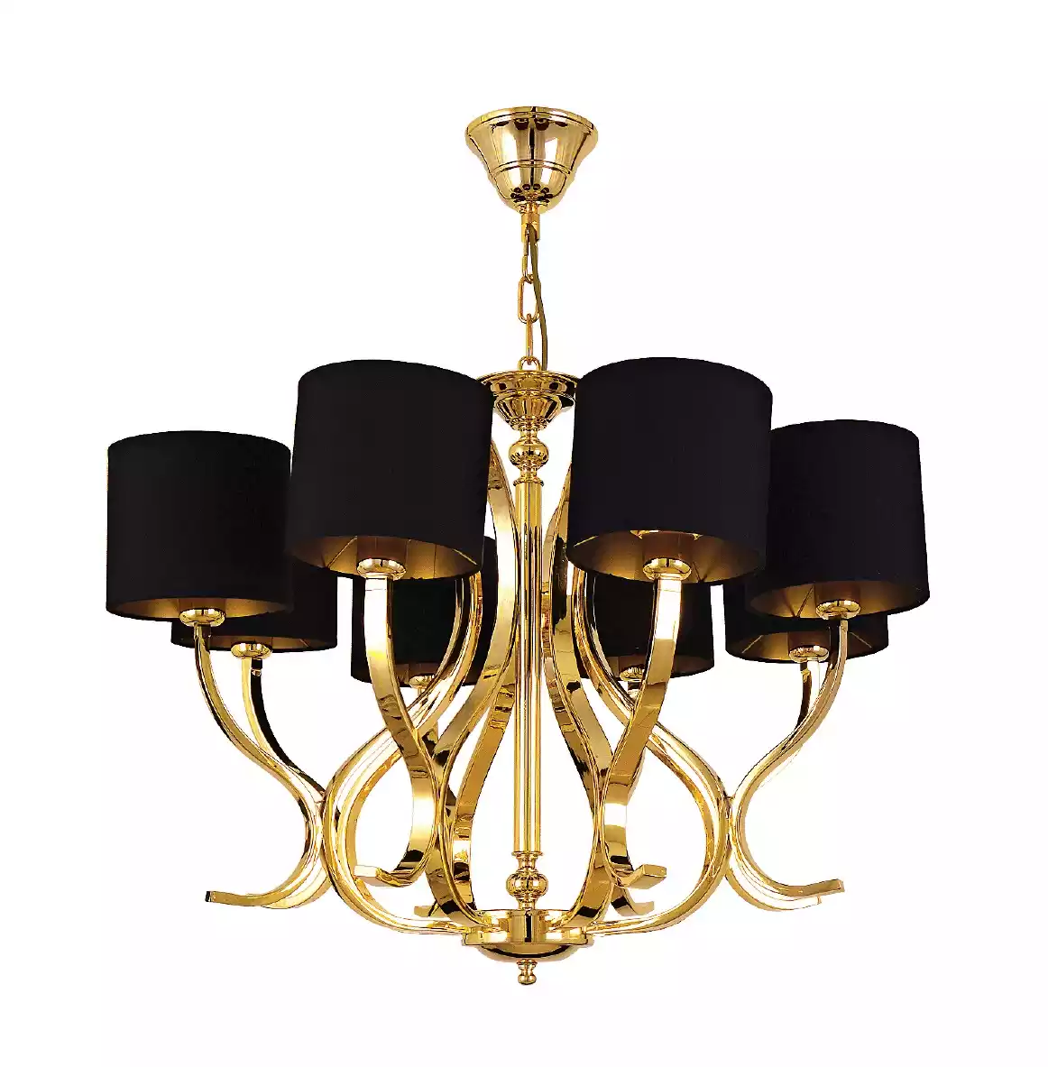 Deckenlampe Wohnzimmer Deckenleuchte Leuchte mit schwarzen Schirmen Lampe